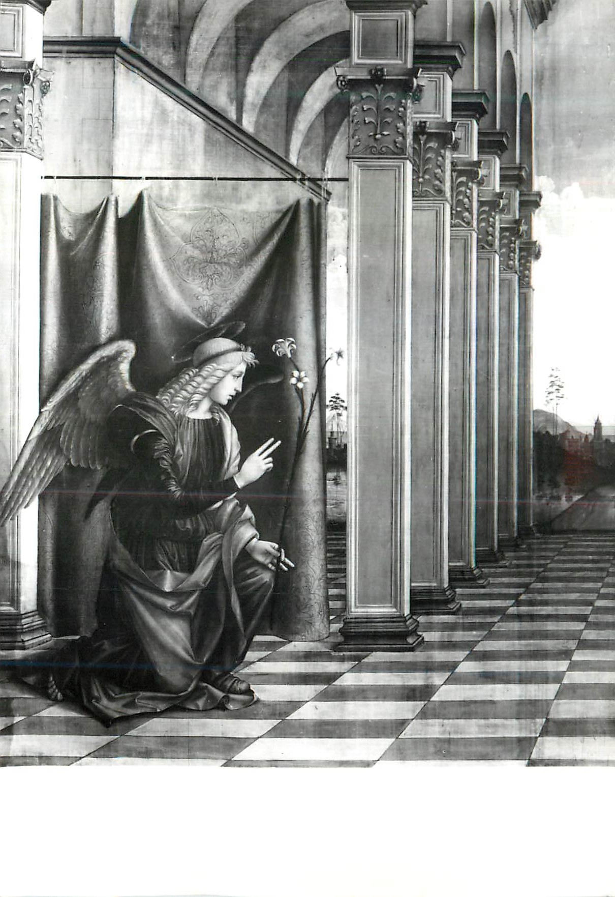 CPM Bologna Basilica di S Petronio Cappella di S Sebastiano l'Angelo annunziante L Costa (o F Francia)