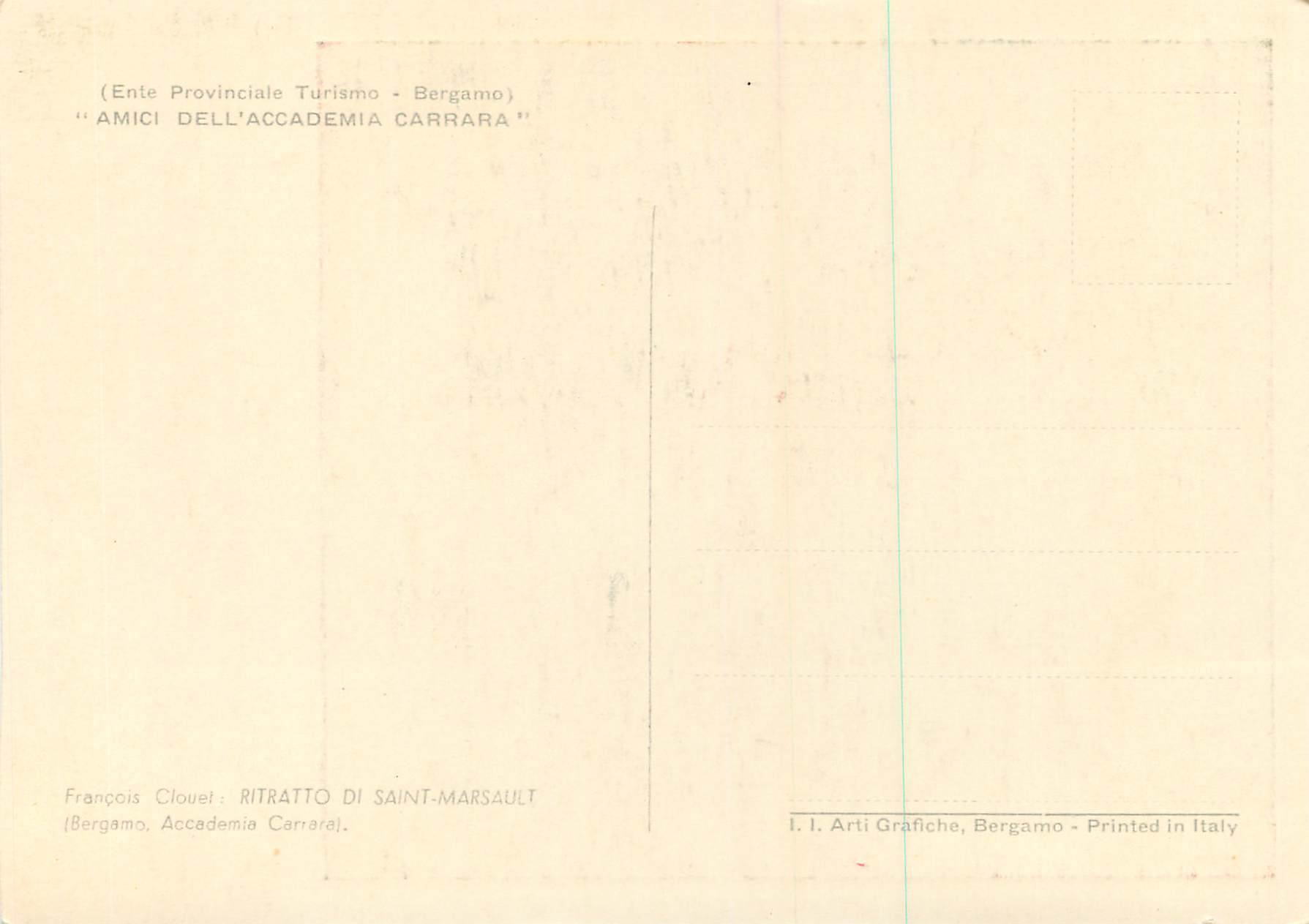 CPM Francois Clouet Ritratto di Saint Marsault — Rückseite