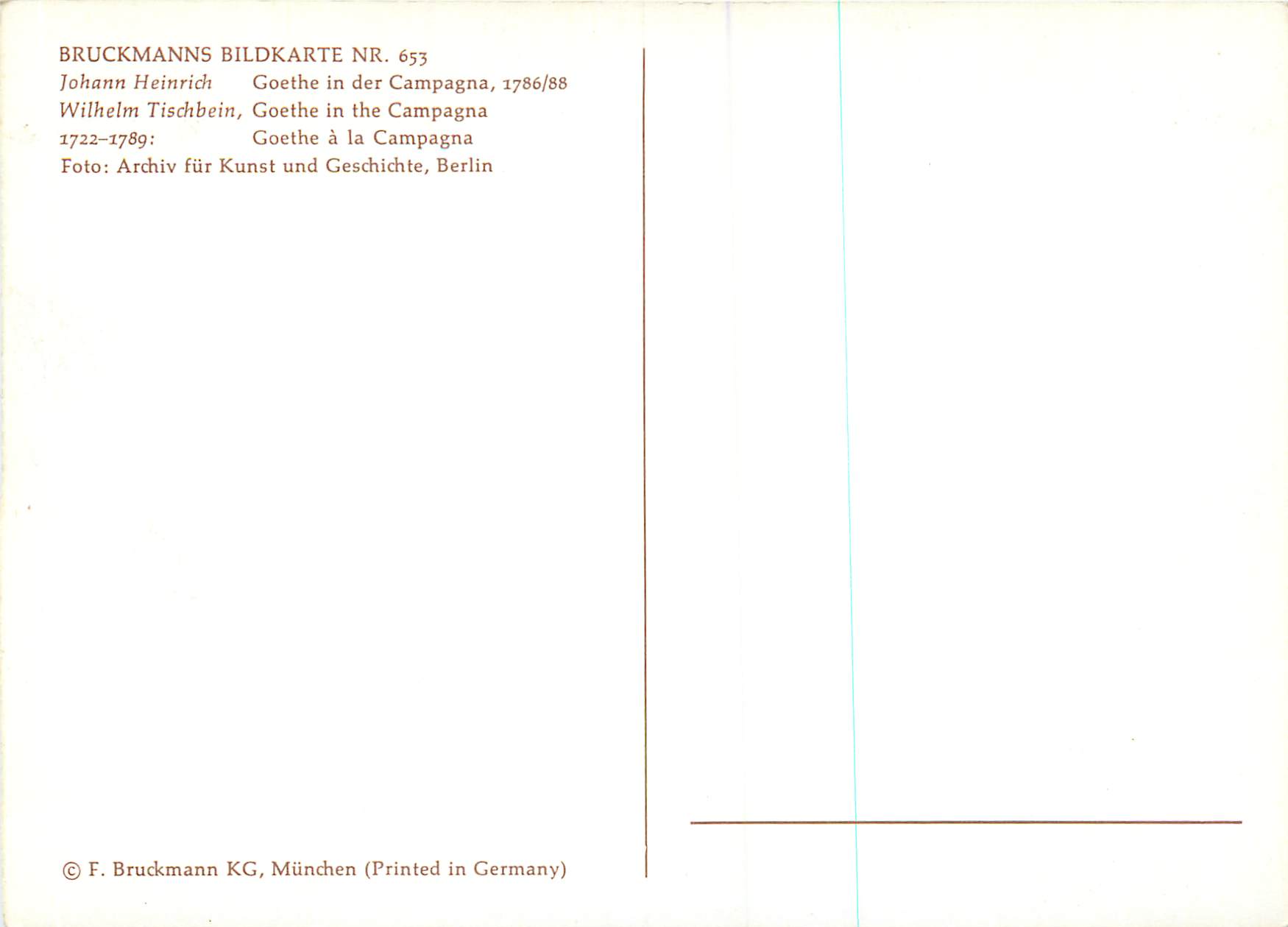 CPM Bruckmanns Bildkarte NR  — Verso
