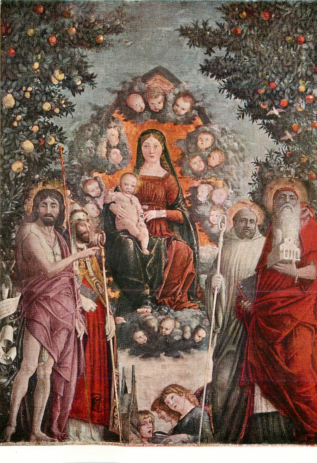 CPM Andrea Mantegna Madonna col Figlio fra Angioli e Santi Milano Museo d'Arte Antica al Castello