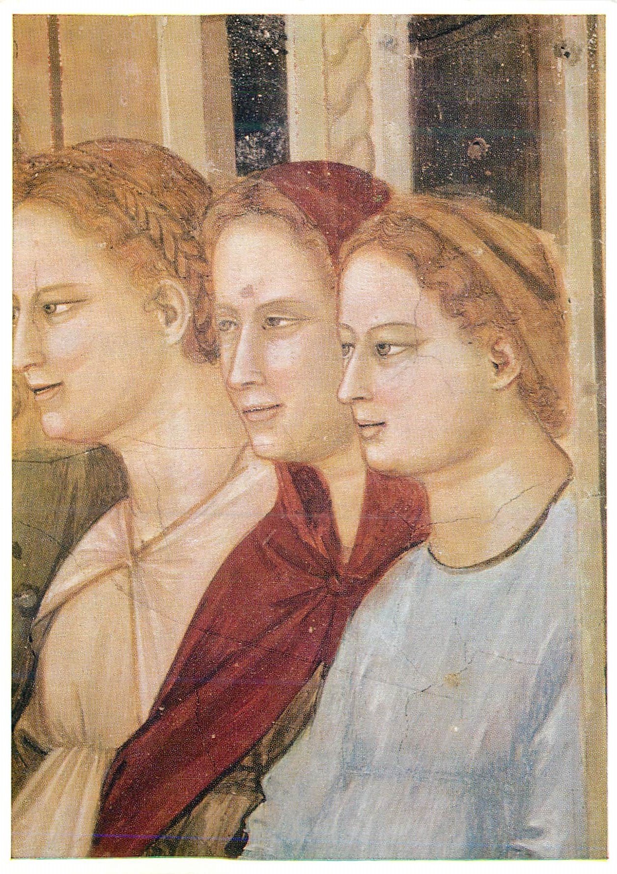 CPM Giotto Cappelle degli Scrovegni La sposalizio di Maria (particolare)