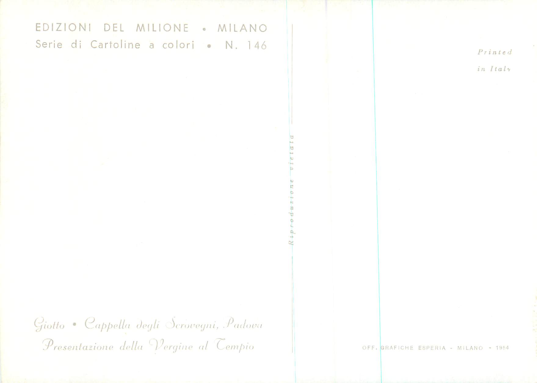 CPM Giotto Cappelle degli Scrovegni — Verso