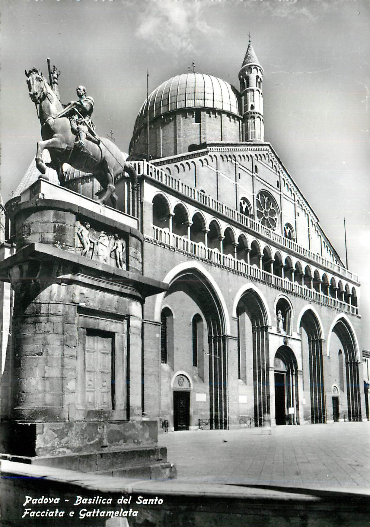 CPM Padova Basilica del Santo Facciato e Gattamelata