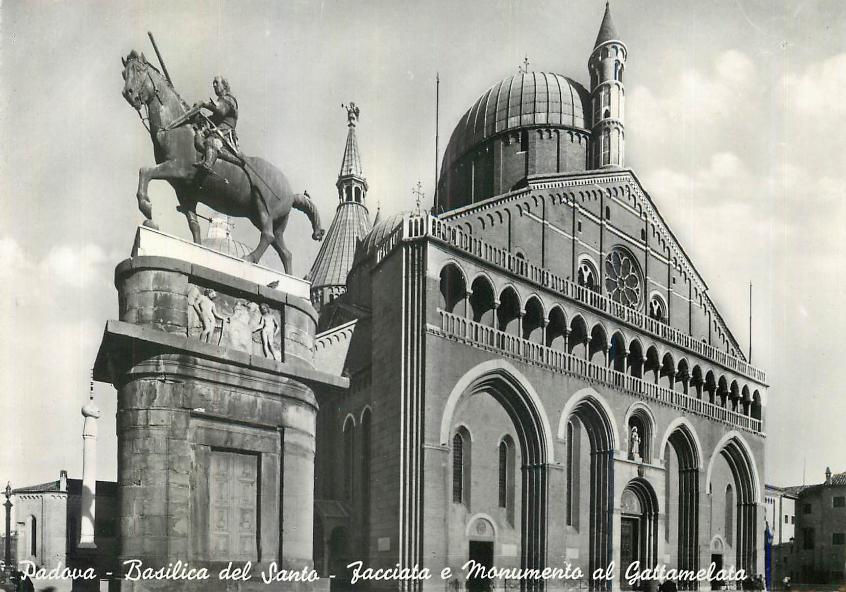 CPM Padova Basilica del Santo Facciata e Monumento al Gattamelata