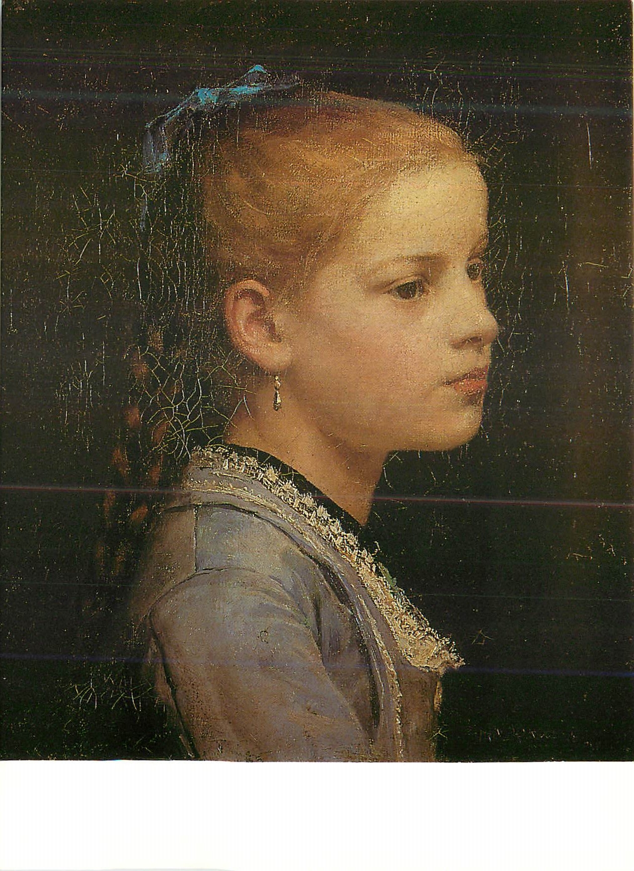 CPM Albert Anker (1831 1910) Portait d'une jeune fille 1875 Privatbesitz