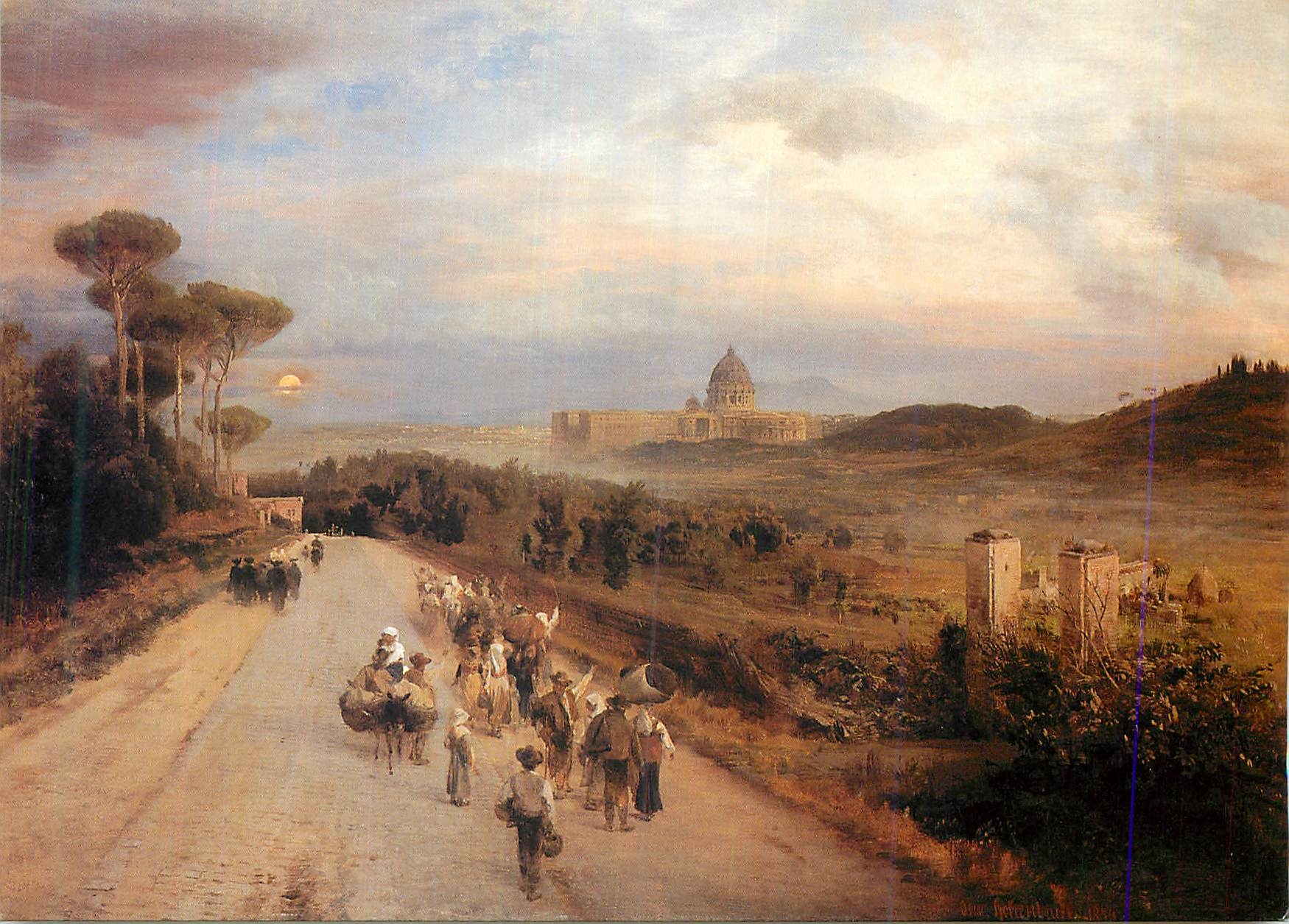 CPM Andreas Achenbach (1815 1910) Via Cassia pres de Rome