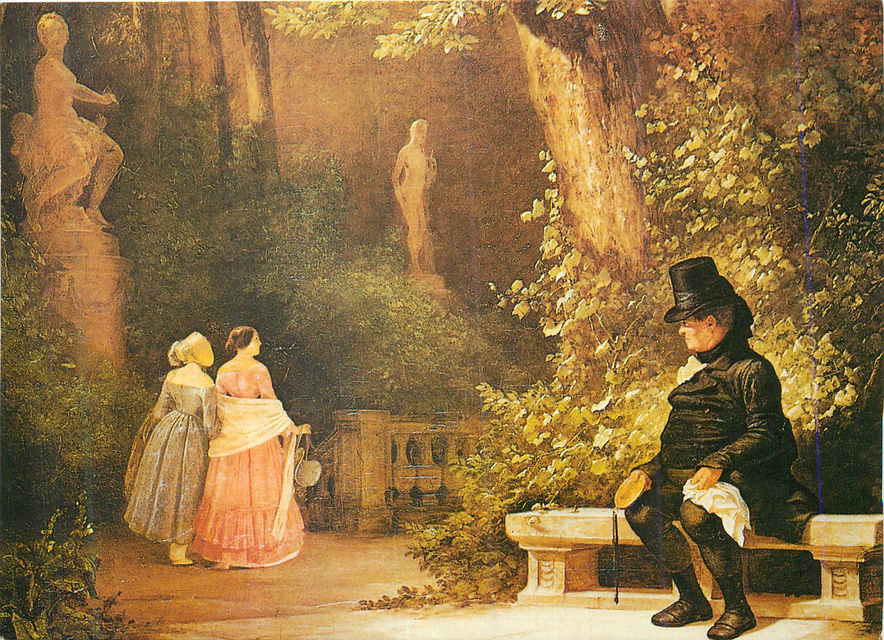 CPM Carl Spitzweg Der Witwer 1844 Ol auf Leinwand