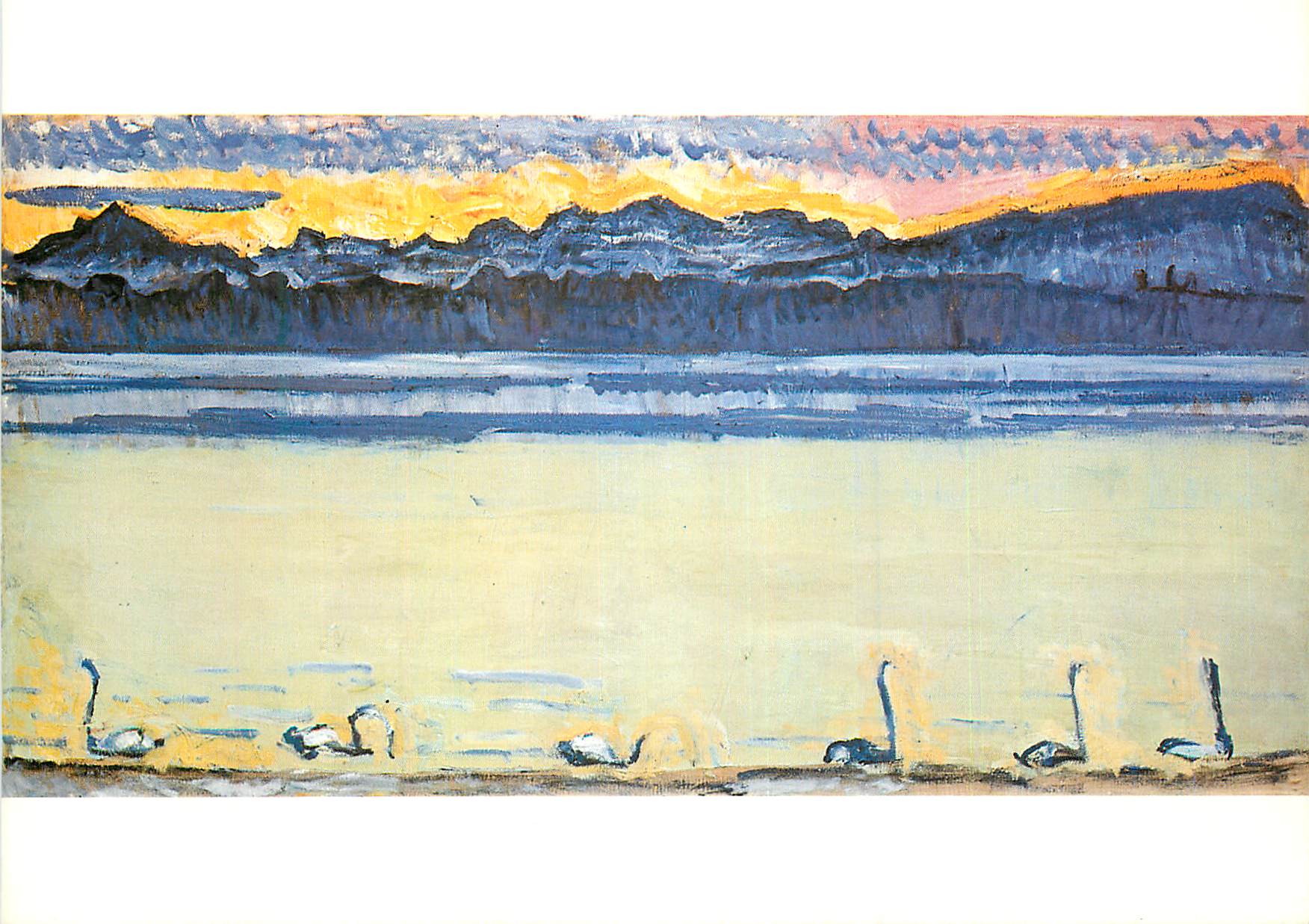 CPM Ferdinand Hodler (1853 1918) La rade de Geneve et le Mont Blanc a l'aube vers 1918 Huile sur toile Musee d'art et d'