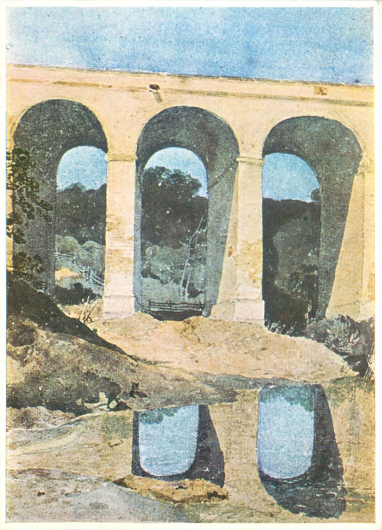 CPM John Sell Cotman (1782 1842) Chirk Aqueduct Water colour