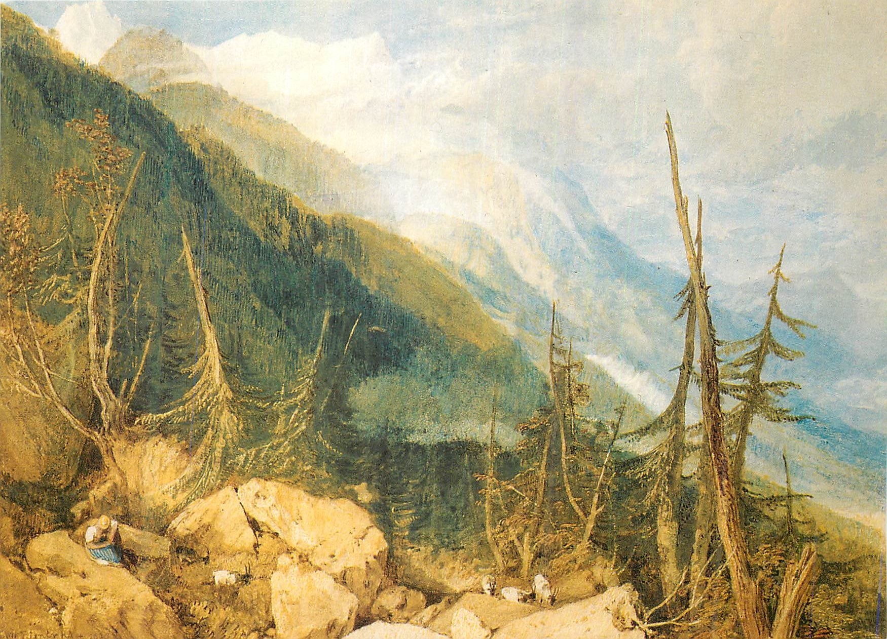 CPM William Turner (1775 1851) La vallee de Chamonix Mont Blanc a distance