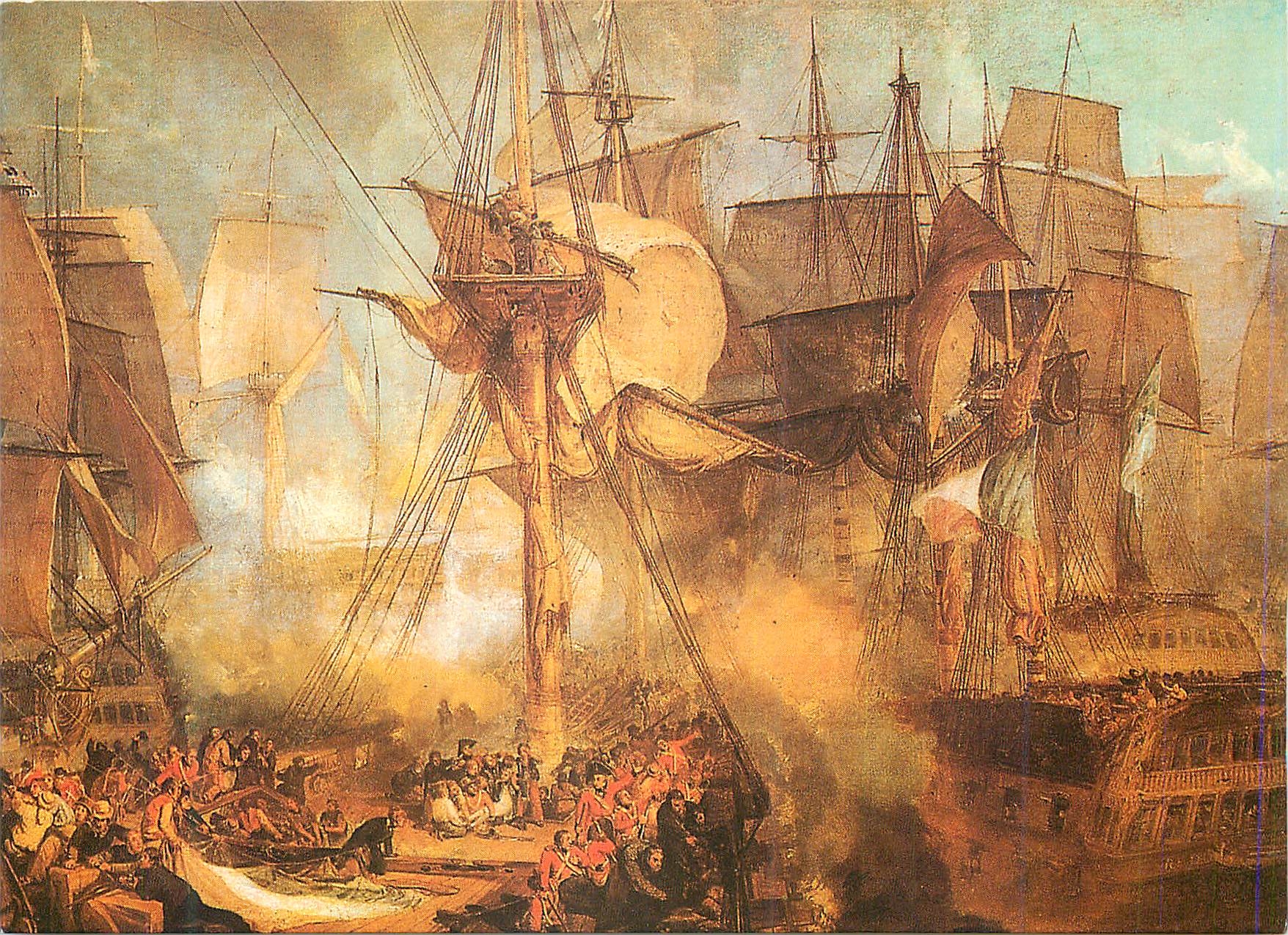 CPM William Turner (1775 1851) La Bataille de Trafalgar Tale Gellery London