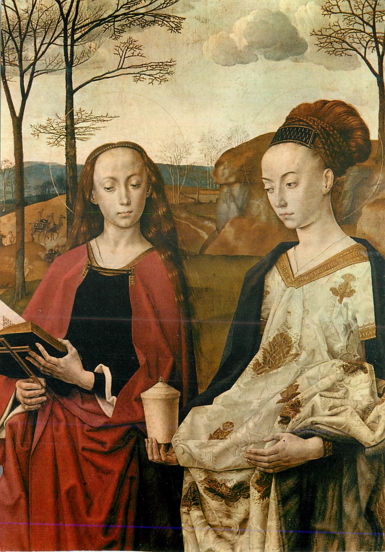 CPM Firenze Galleria Uffizi Hugo Van Der Goes S Marguerite et S Madeleine Triptyque Portinari (Battant de droite)