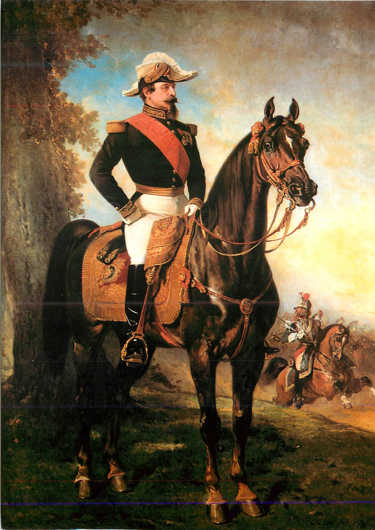 CPM Alfred de Dreux (1810 1860) Portrait equestre de l'empereur Napoleon III 1858 Huile sur toile Musee de l'Armee Paris