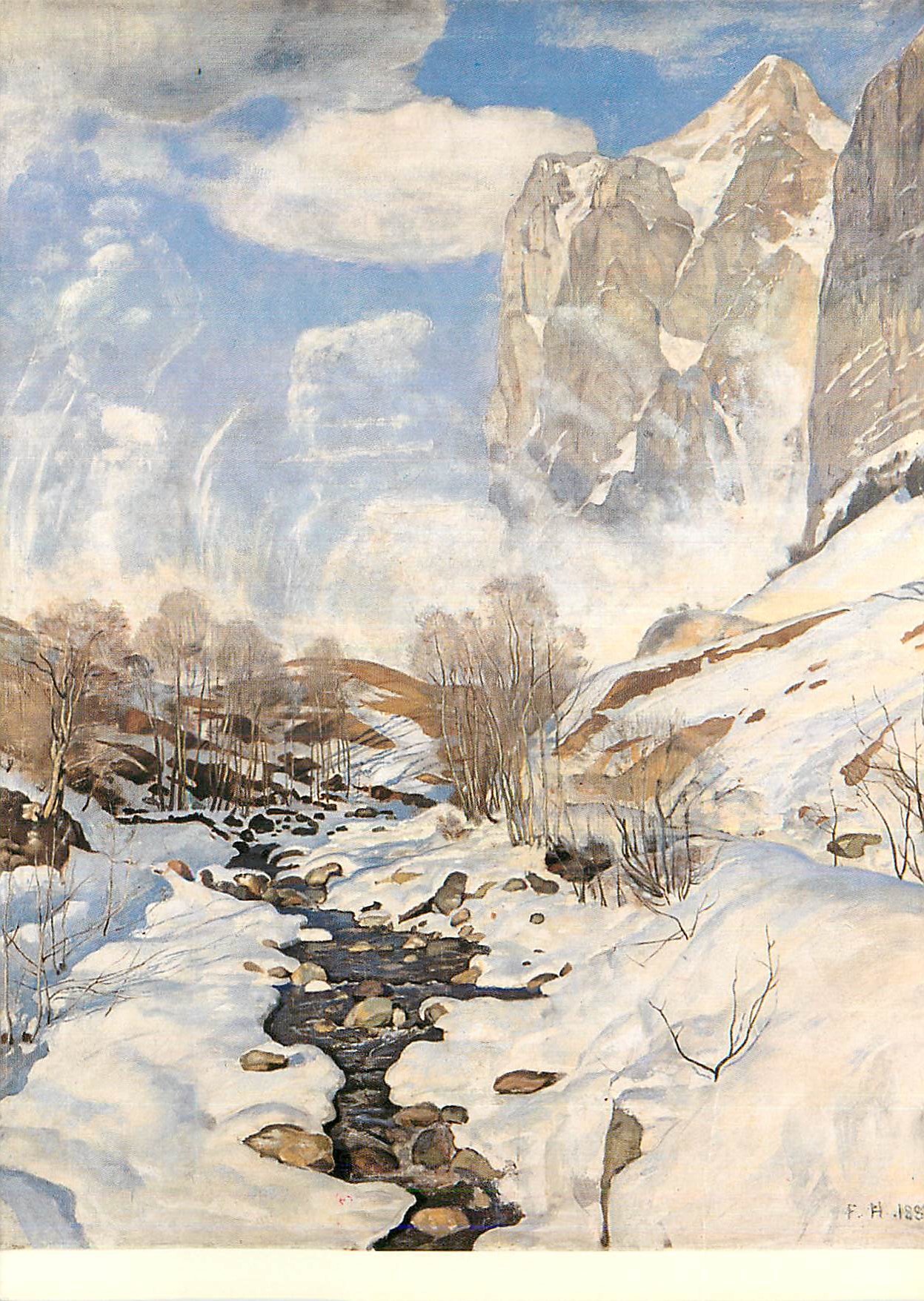 Die Lawine — Gemälde von Ferdinand Hodler — Ausgabe VD 967, Zürich