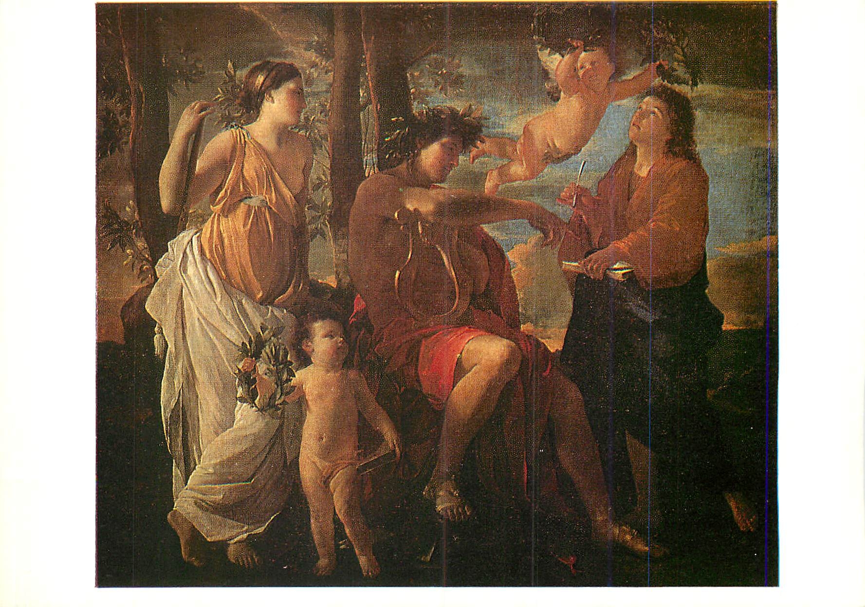 CPM Musee du Louvre Nicolas Poussin (1594 1665) L'inspiration du poete (1636 1638) Musee du Louvre