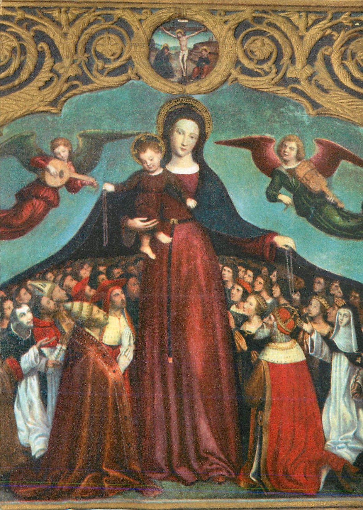 CPM Vierge du Rosaire de Louis Brea Eglise de Brianconnet