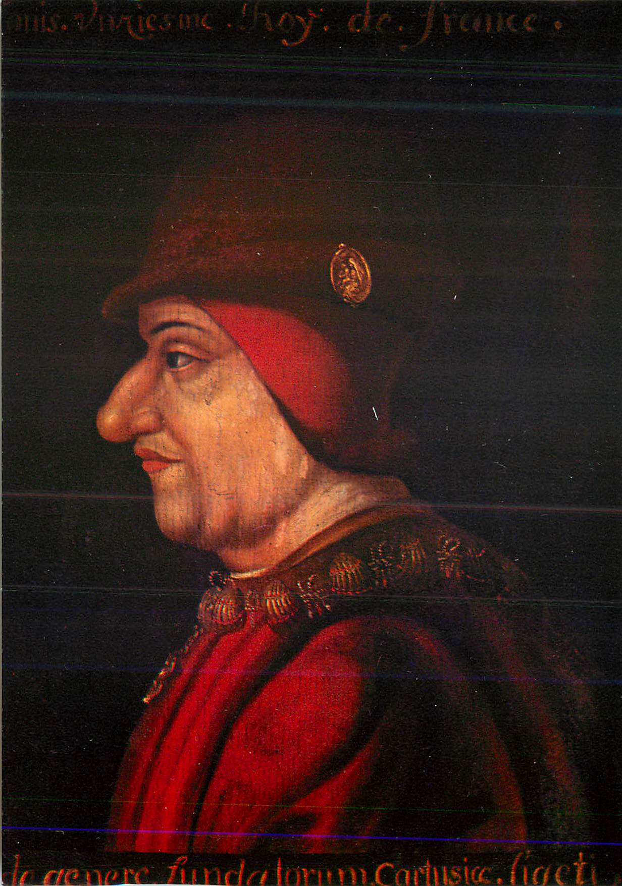 CPM Louis XI Roi de France Ne a Bourges en 1423 fils de Charles VII et de Marie d'Anjou il mourut a Plessis les Tours en