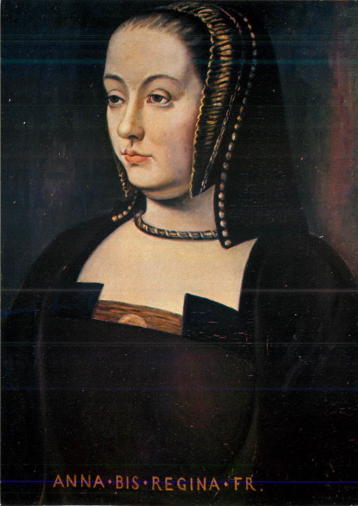 CPM Anne de Bretagne nee le 24 janvier 1476 elle fut mariee le 6 decembre 1491 au Chateau de Langeais a Charles VIII Apr