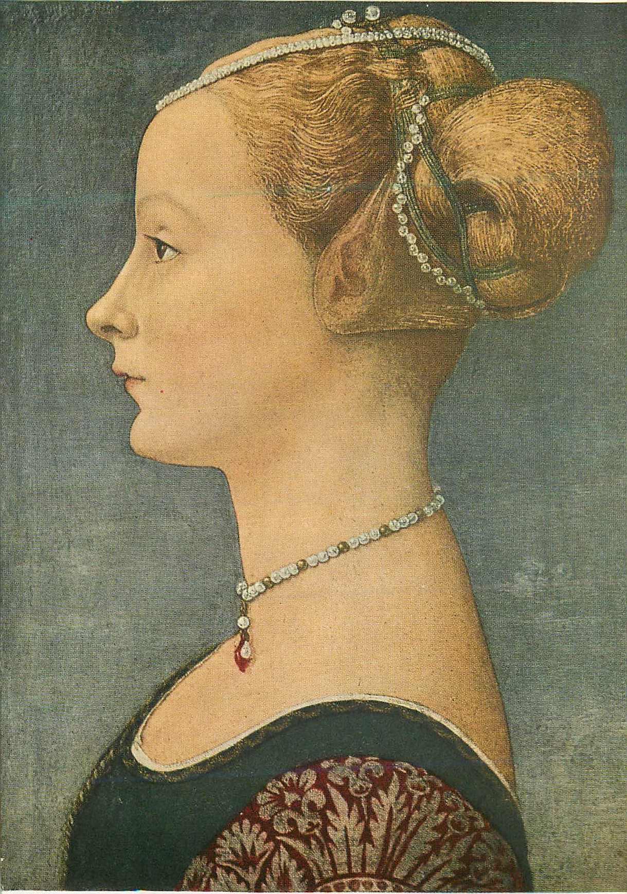 CPM Pietro FrancescIII di Benedetto dit Piero delle Francesca (Vers 1416 1492) Portrait de jeune fille