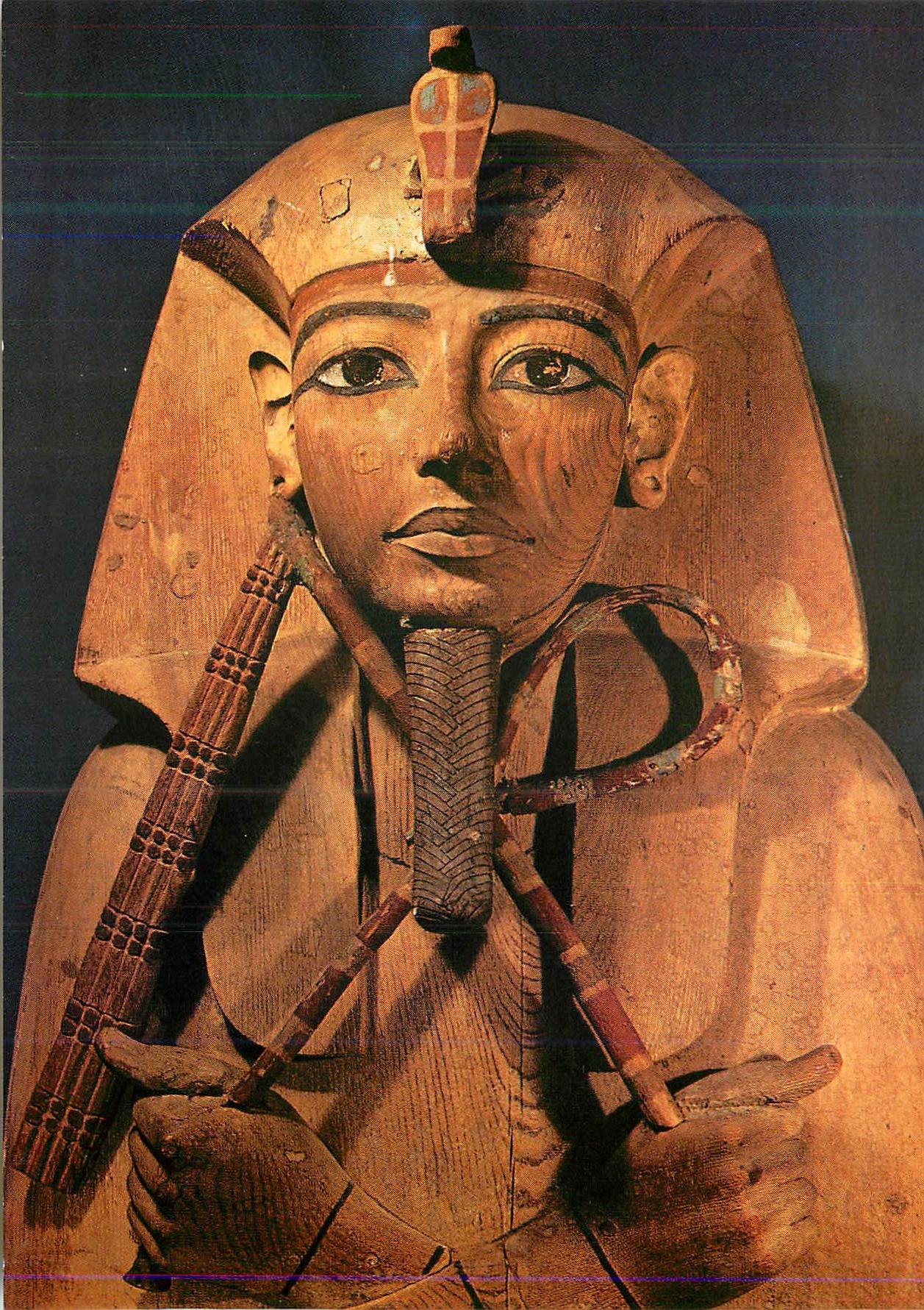 CPA Paris Grand Palais Exposition Ramses la Grand 7 mai 15 octobre 1976 Detail du sarcophage dans lequel fut reensevelie