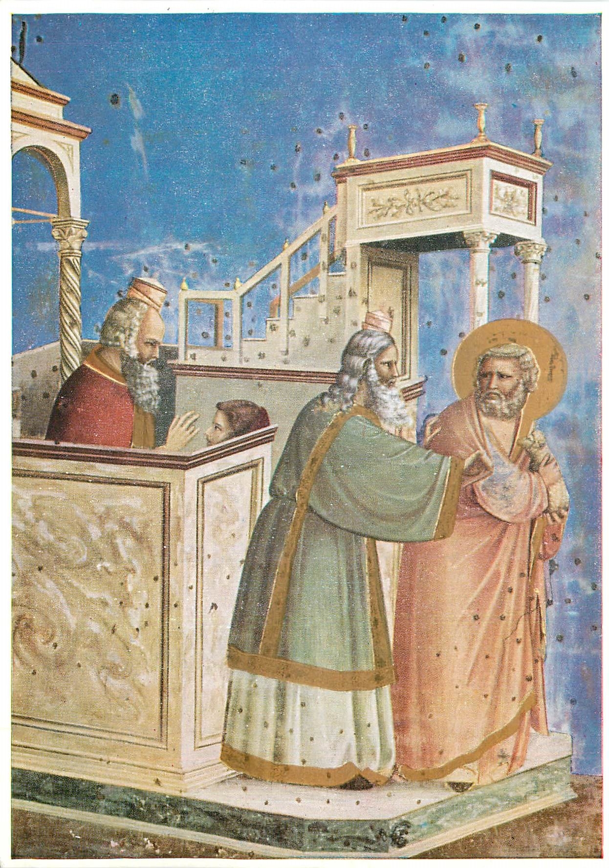 CPA Giotto Cappella deglt Scrovegni Gloacchino cacciato dal tempio