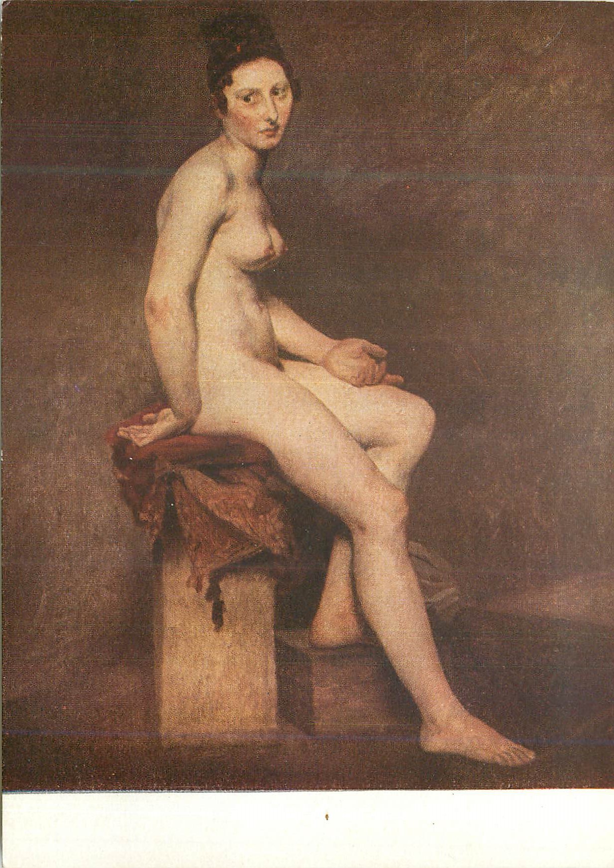 CPA Eugene Delacroix (1798 1863) Nu assis Mademoiselle Rose