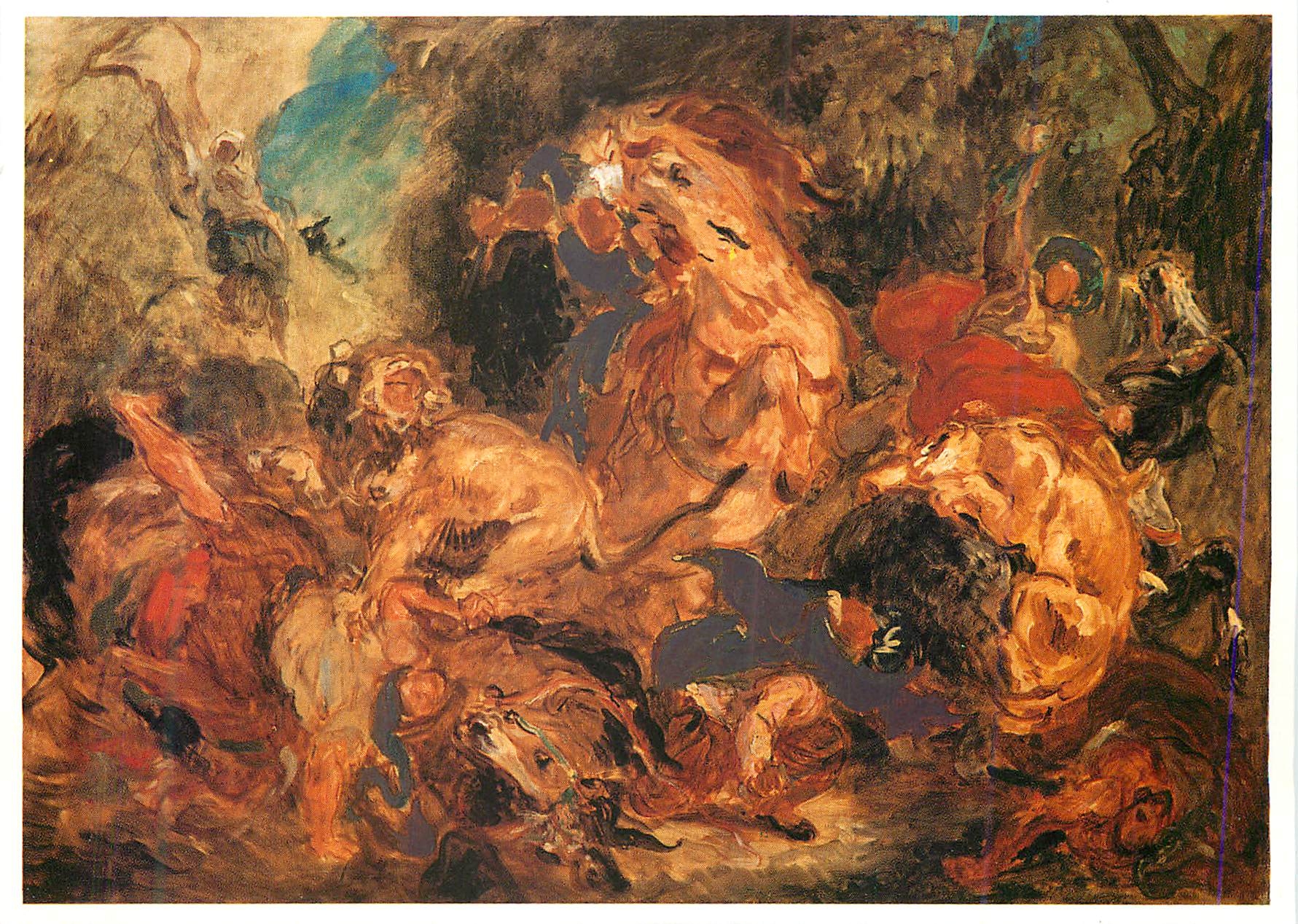 CPA Eugene Delacroix (1798 1863) Esquisse de la chasse aux lions Paris Musee d'Orsay (Palais de Tokyo)