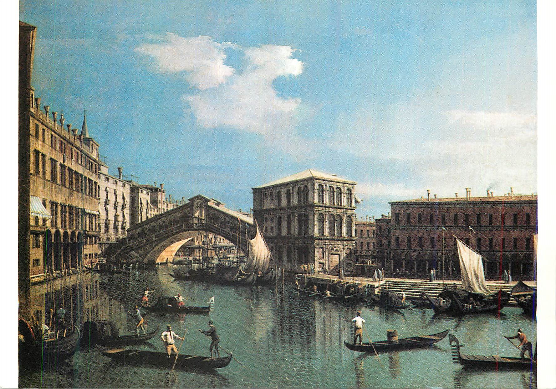 CPM Paris Musee du Louvre Antonio Canaletto (1697 1768) Le pont du Rialto