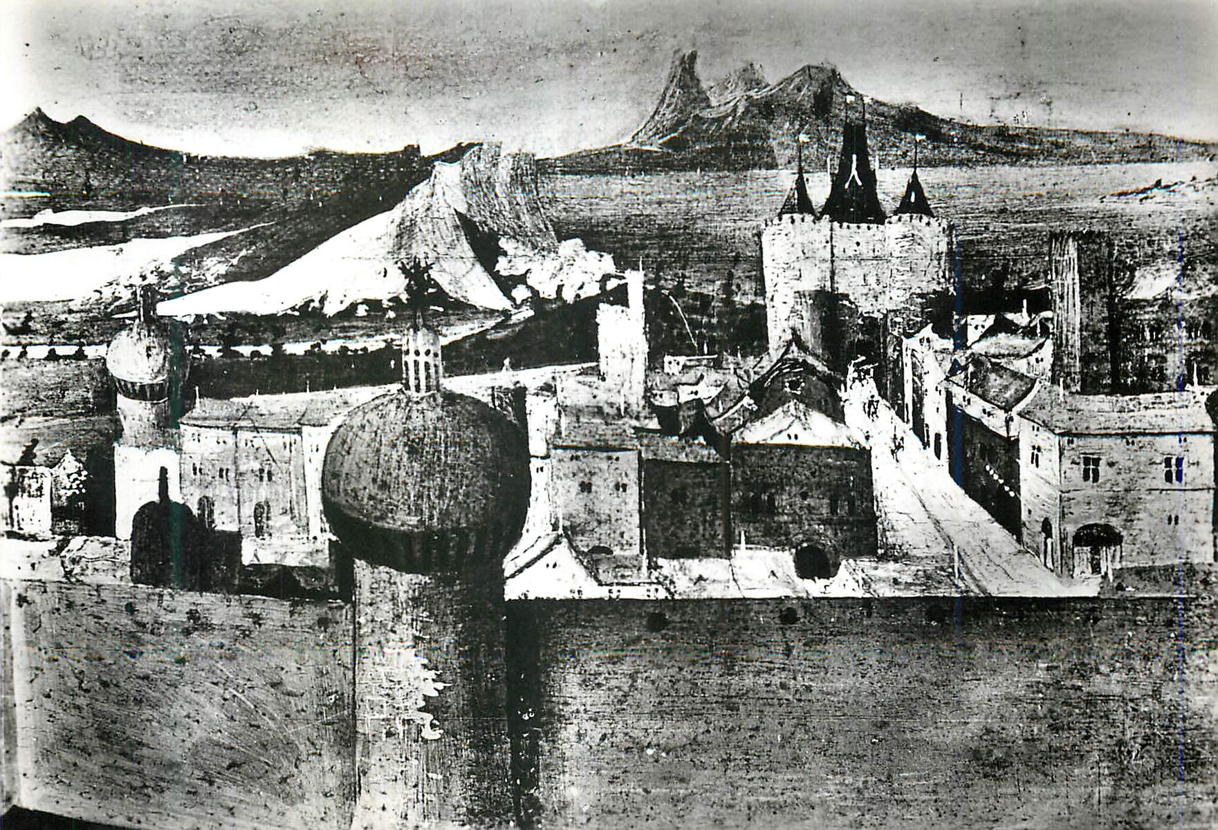 CPM Villeneuve les Avigno Gard (Musee) Enguerrand Charonton (XVe s) Le Couronnement de la Vierge (1453) Detail