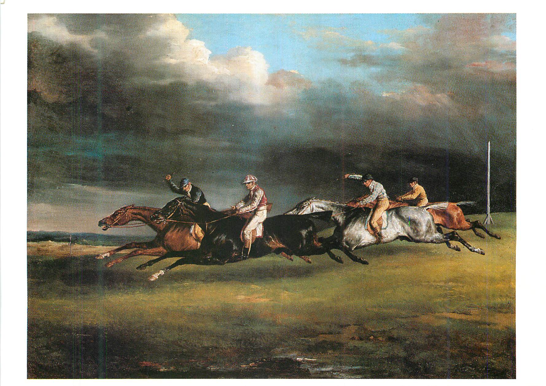 CPM Gericault 1791 1824 Le derby de 1821 a Epsom Toile Chevaux Hippisme