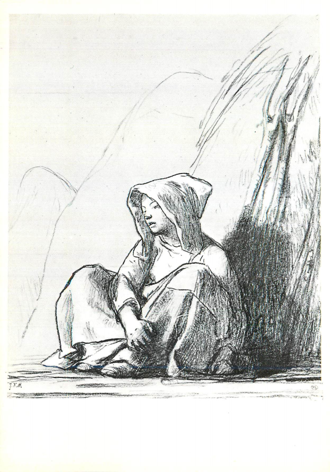 CPM Paris Musee du Louvre Jean Francois Millet (1814 1875) Petite paysanne assise au pied d'une meule