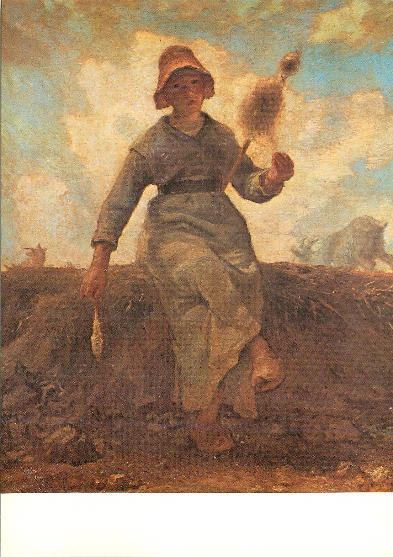 CPM Paris Musee du Louvre Jean Francois Millet (1814 1875) La Filieuse Chevriere auvergnate
