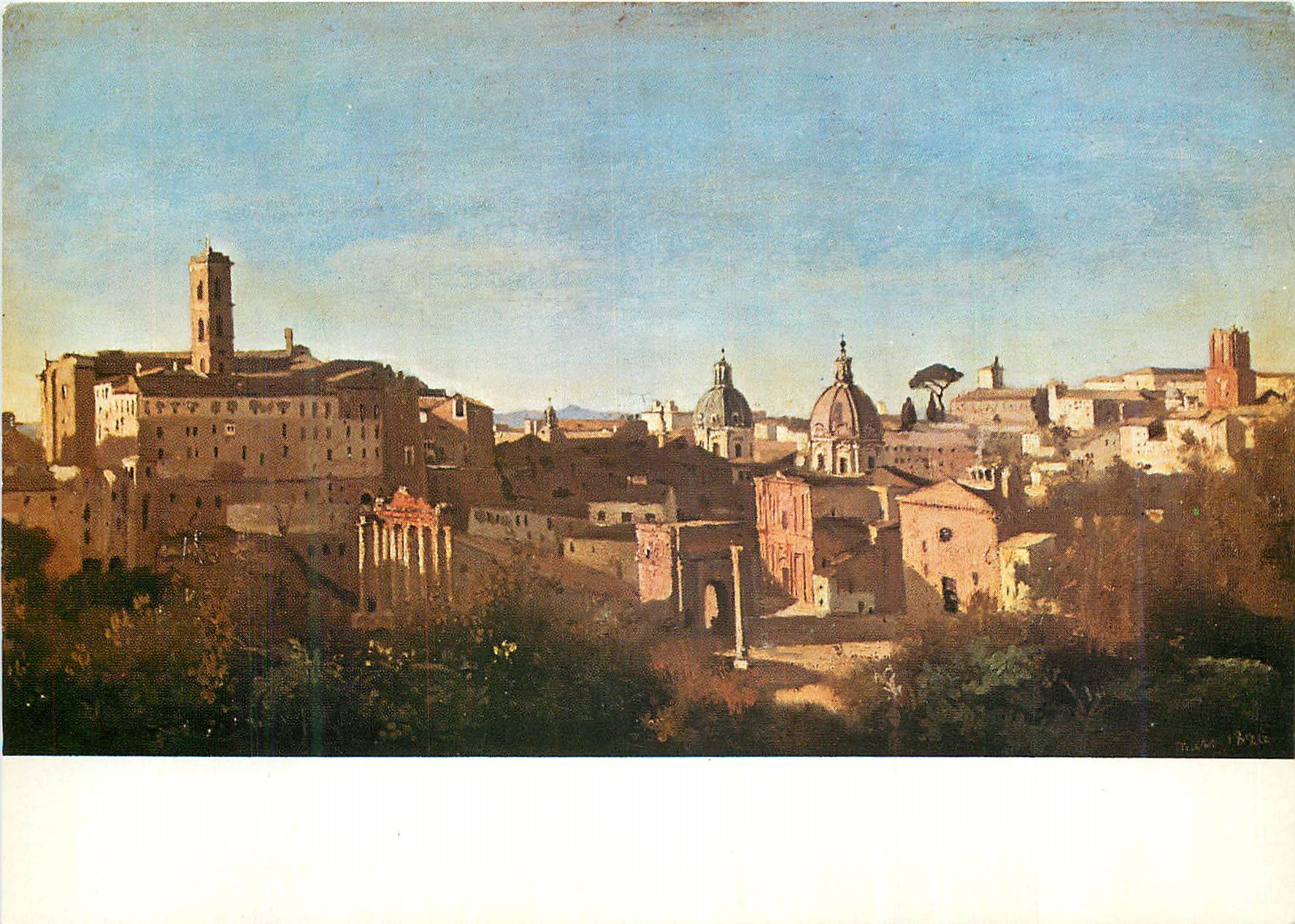 CPM Paris Musee du Louvre J B Camille Corot (1796 1875) Rome le Forum vu des jardins Farnese 1826