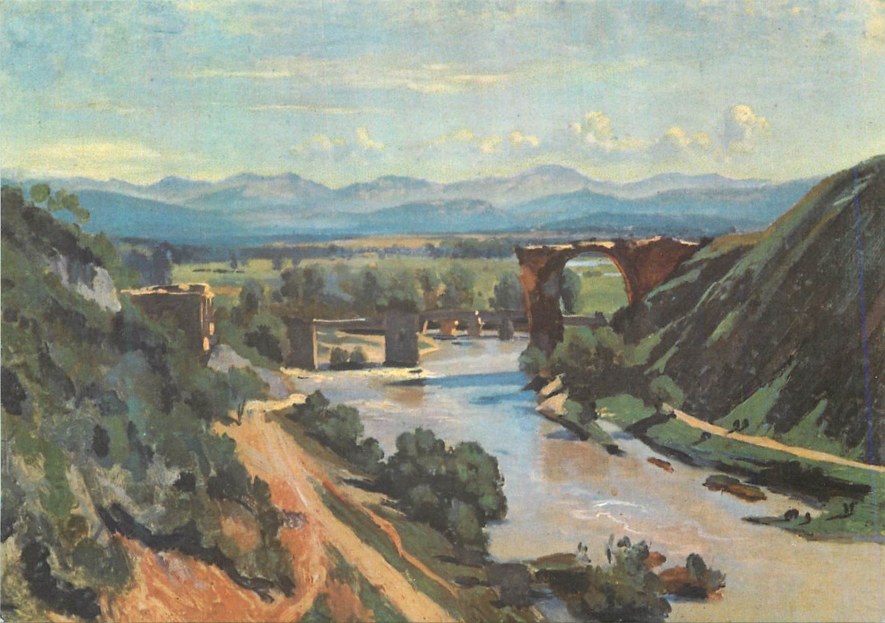 CPM Corot (1796 1875) Le pont d'Auguste sur le fleuve Nera Paris Musee du Louvre