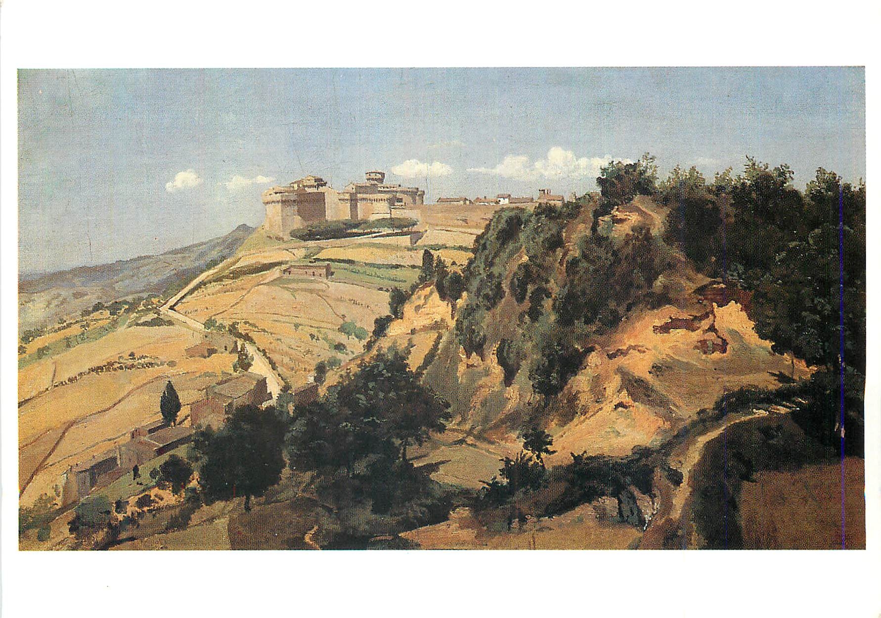 CPM Camille Corot (1796 1875) Volterra La citadelle 1834