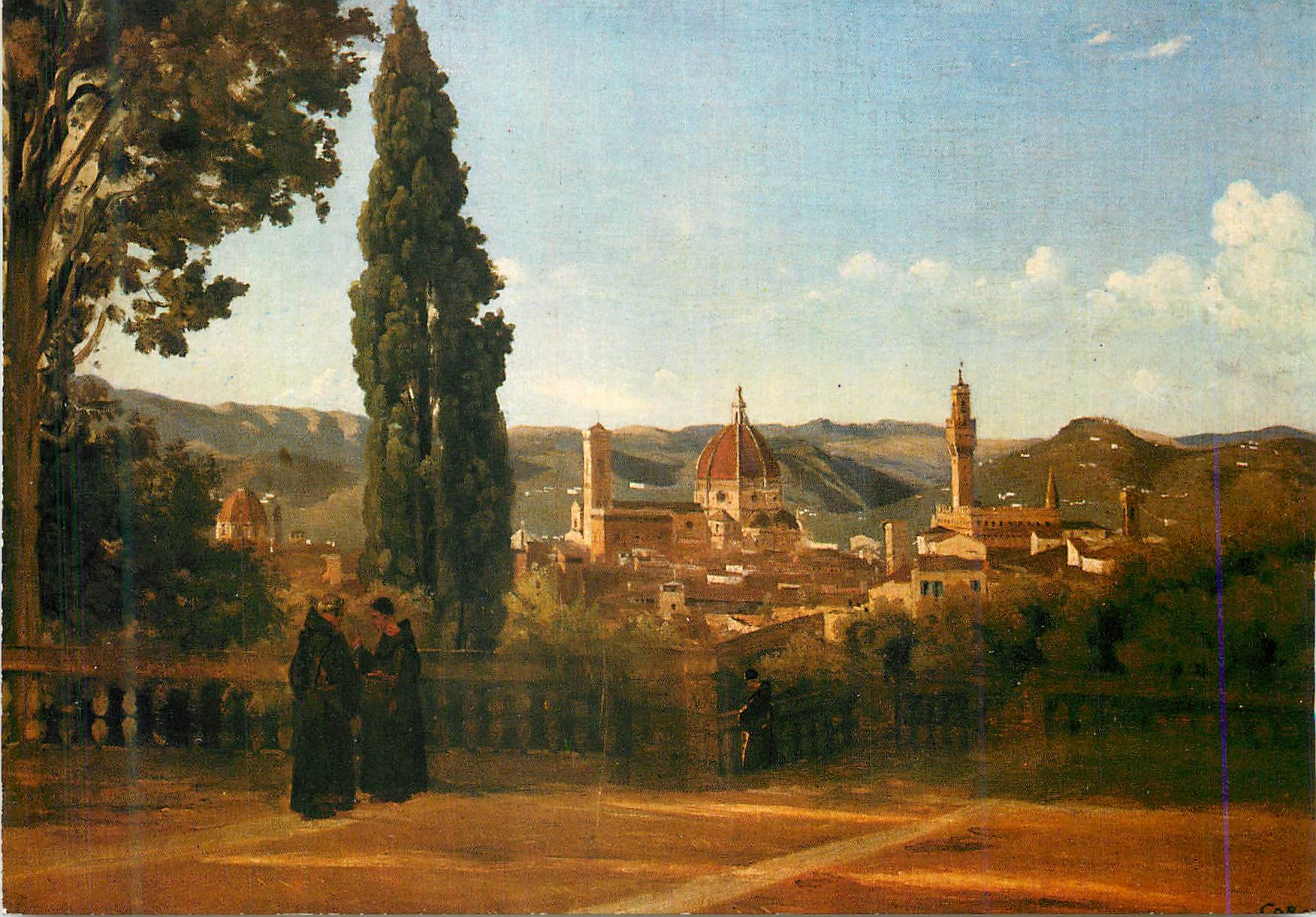 CPM Corot Firenze Panorma del Giardino di Boboli