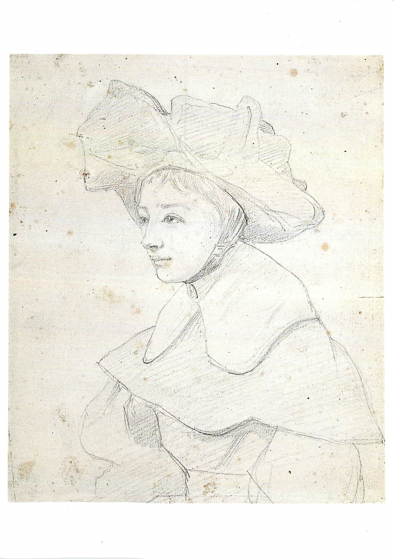 CPM Camille (1796 1875) Portrait de jeune fille au grand chapeau Mon Agar vers 1830