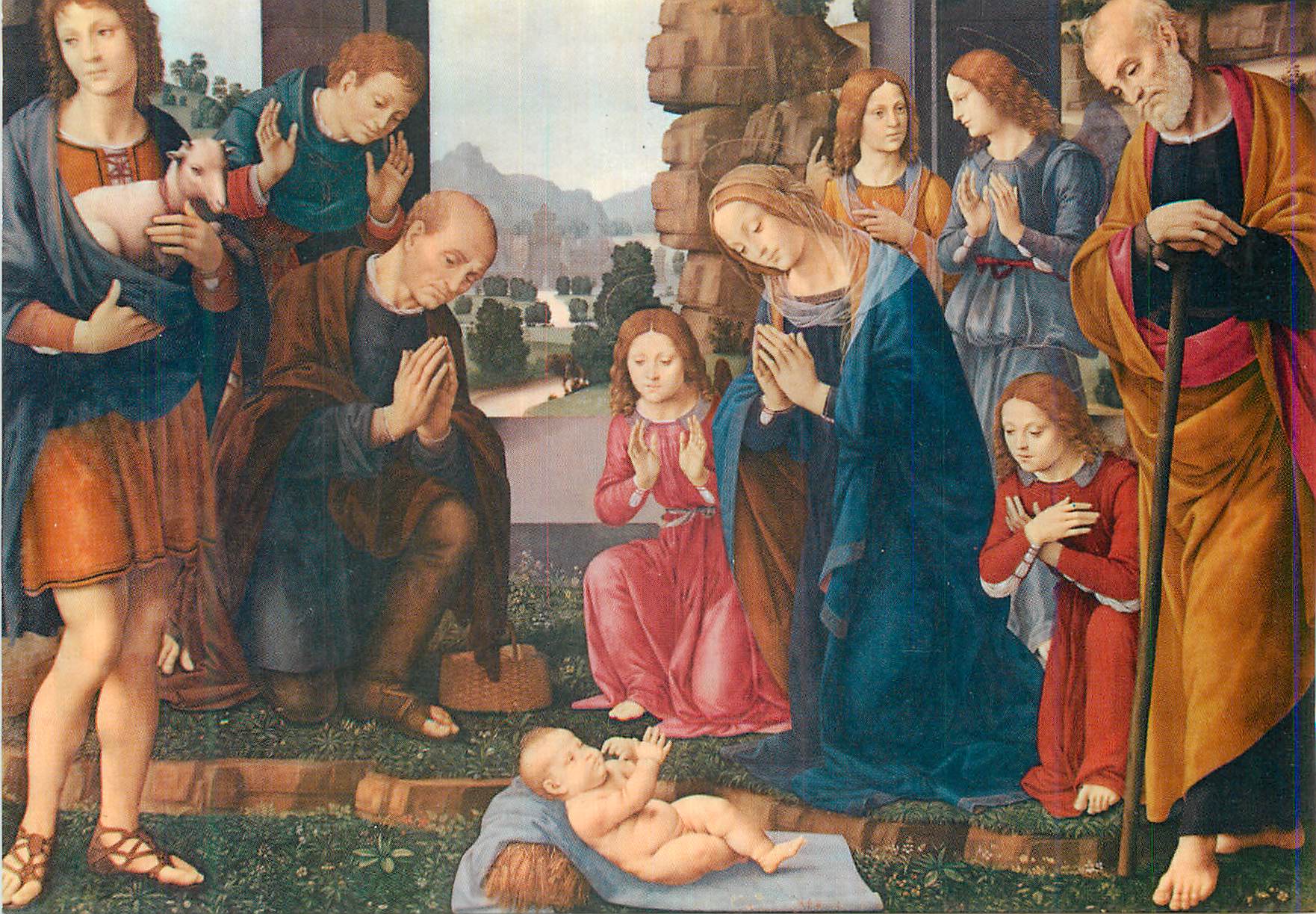 CPM Firenze Galleria Uffizi Lorenzo Di Credi Firenze 1459 Firenze 1537 L'Adoration des Pasteurs