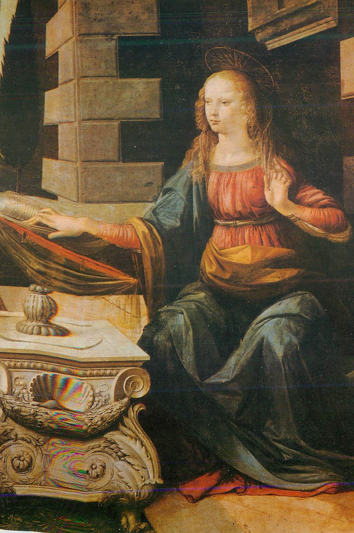 CPM Leonardo da Vinci Anchiano Vinci 1452 Cloux 1519 Annociation Detail