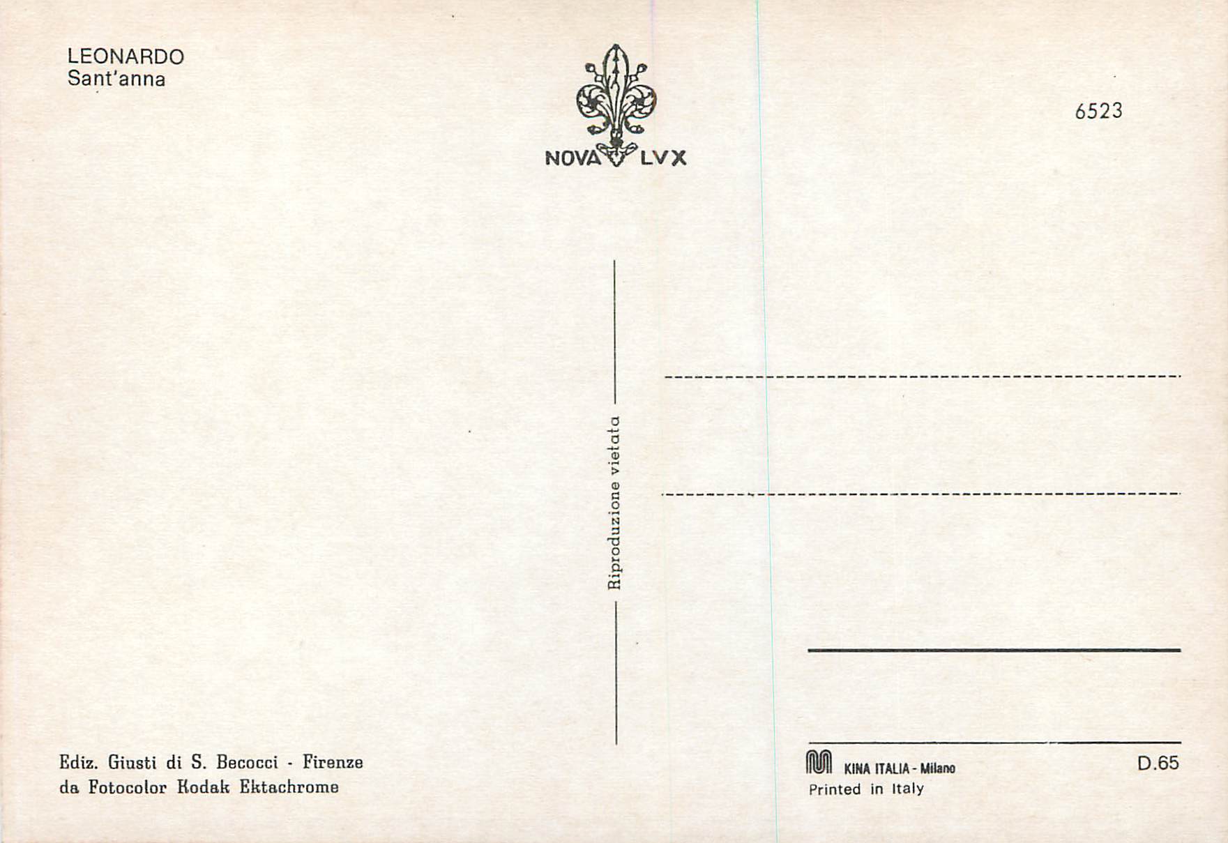 CPM Leonardo Sant Anna — Verso