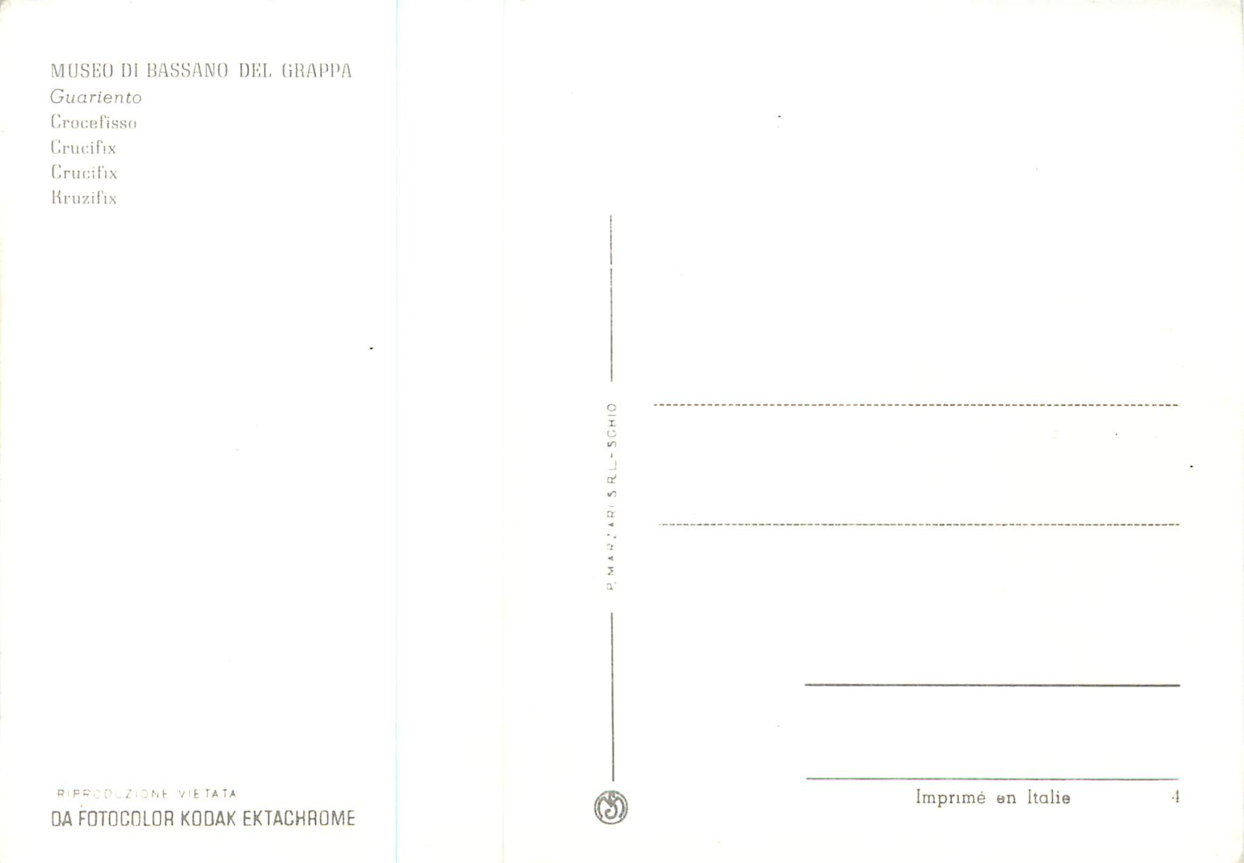CPM Museo Di Bassano Del Grappa Guariento — Verso