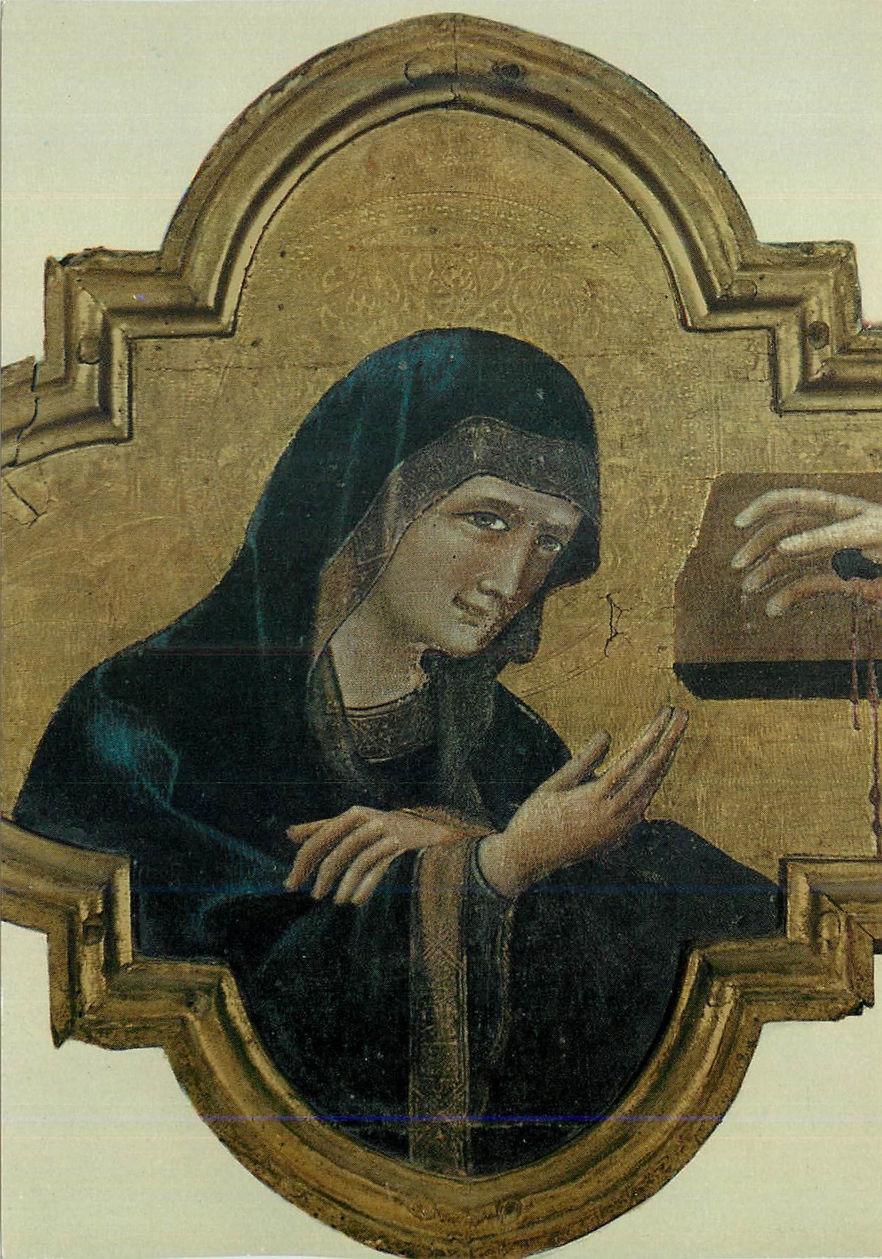 CPM Museo Di Bassano Del Grappa Guariento La Madona (detail du Crucifix)