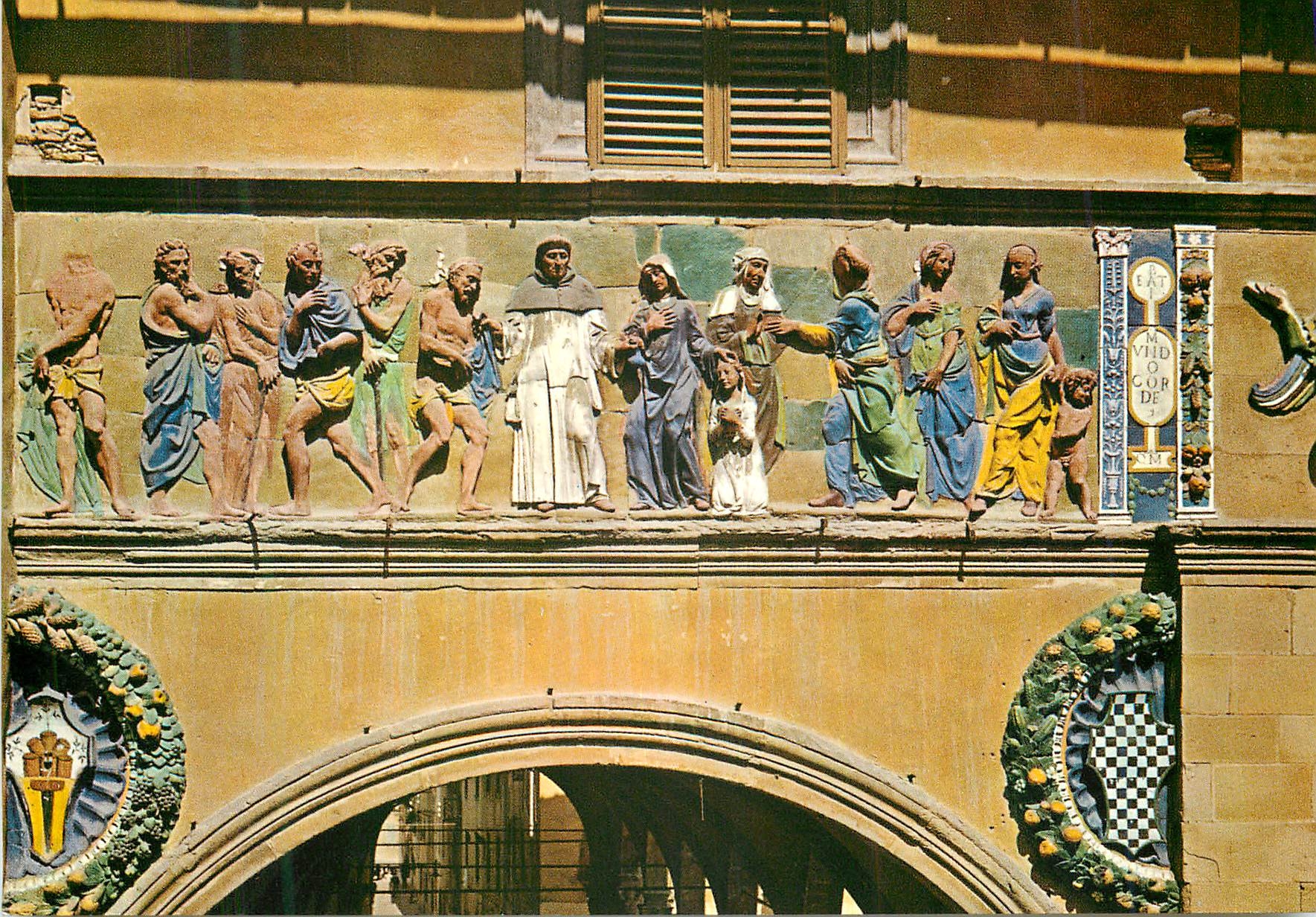 Pistoia - Ospedale del Ceppo - Fregio Robbianiano — Décoration de l'hôpital du Ceppo par Robbia