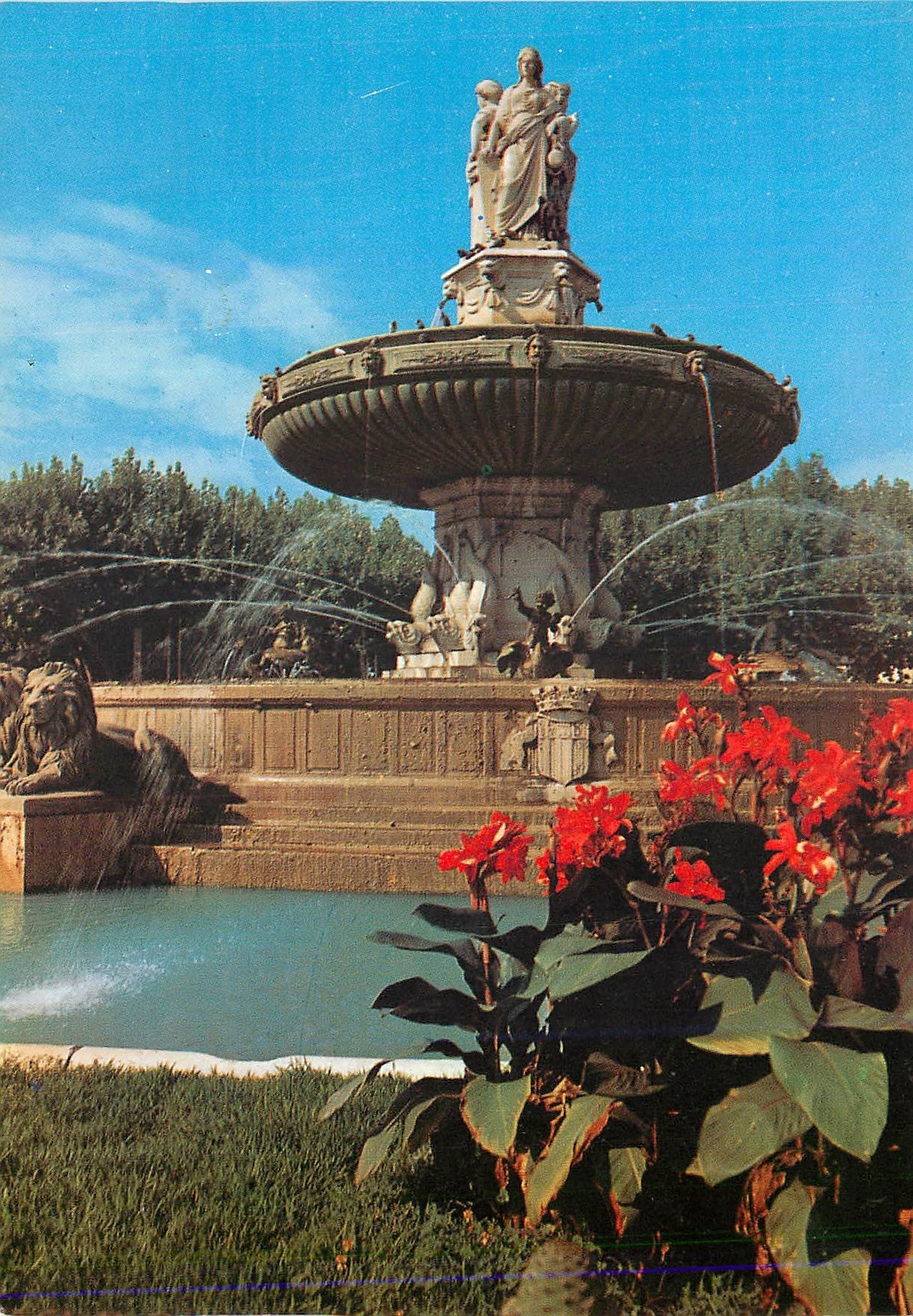CPM Aix en Provence La Grande Fontaine sr la Rotonde (XIXe s)La Cite du Roy Rene