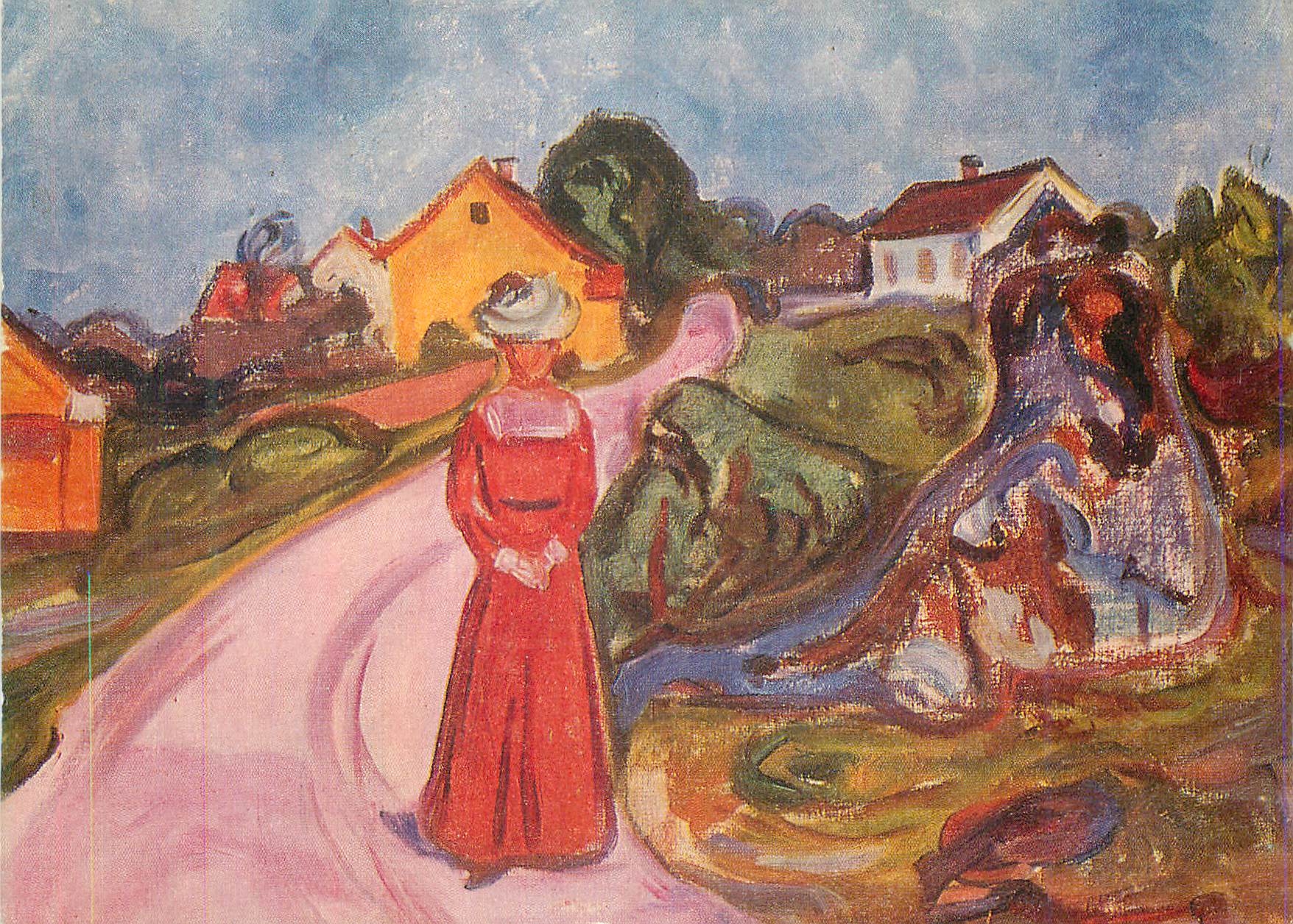 CPM Edvard Munch (1863 1944) Rue de village pres de Aosgurdstrand