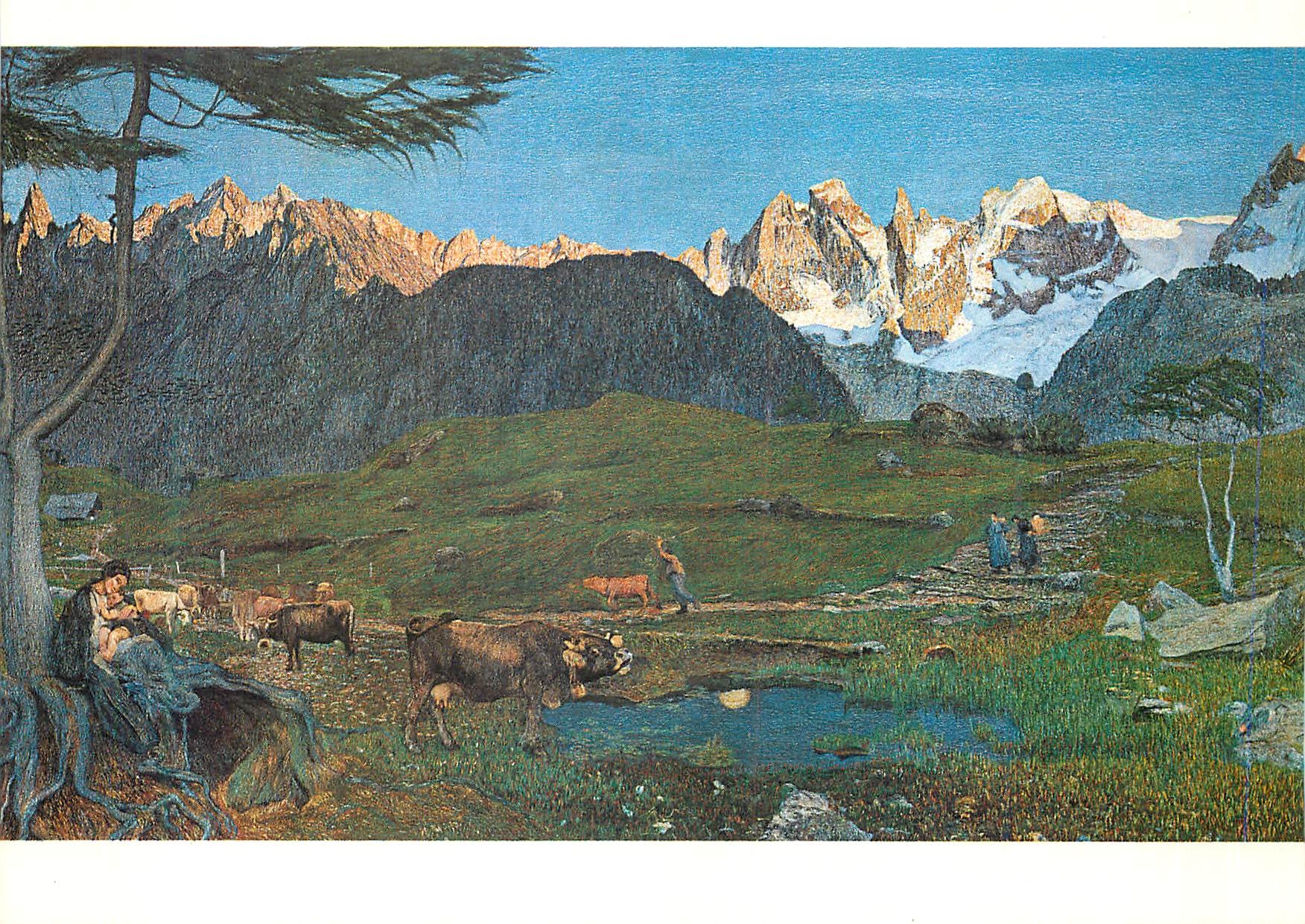 CPM Giovanni Segantini (1858 1899) Werden La Vita 1896 La formation
