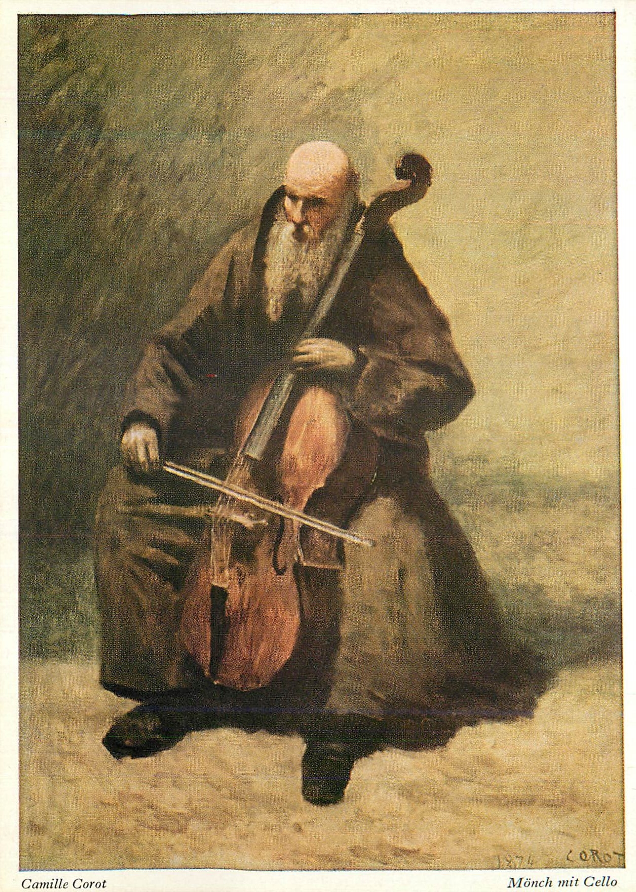 CPM Camille Corot (1796 1875) Monch Mit Cello (Hamburg Kunsthalle)