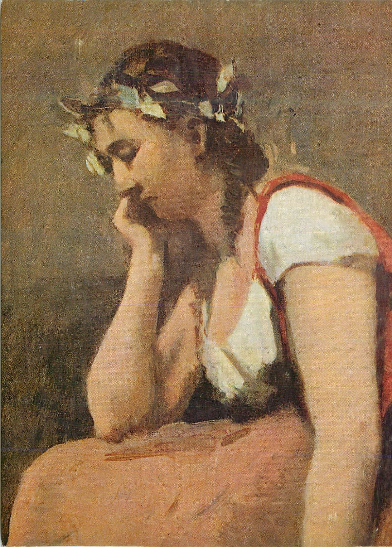 CPM Jean Baptiste Camille Corot 1795 1875 Paris La Poesie Ausschnitt