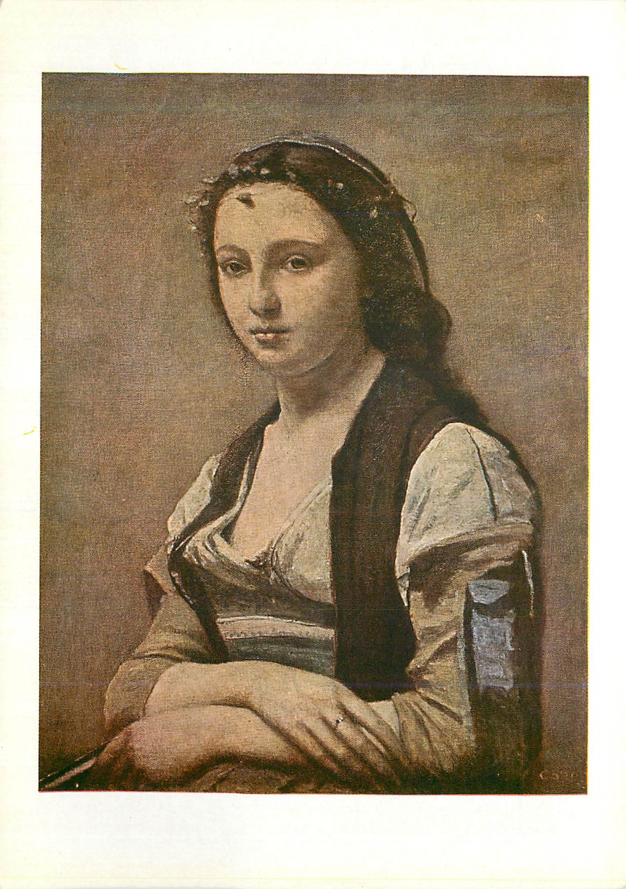 La Femme à la Perle — J.B. Corot — Musée du Louvre (École Française) — n° 5892