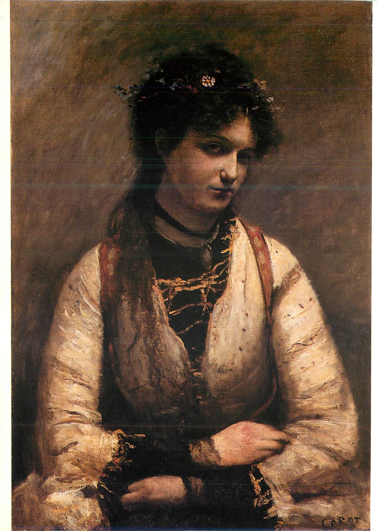 CPM Jean Baptiste Camille Corot 1795 1875 Mademoiselle de Foudras